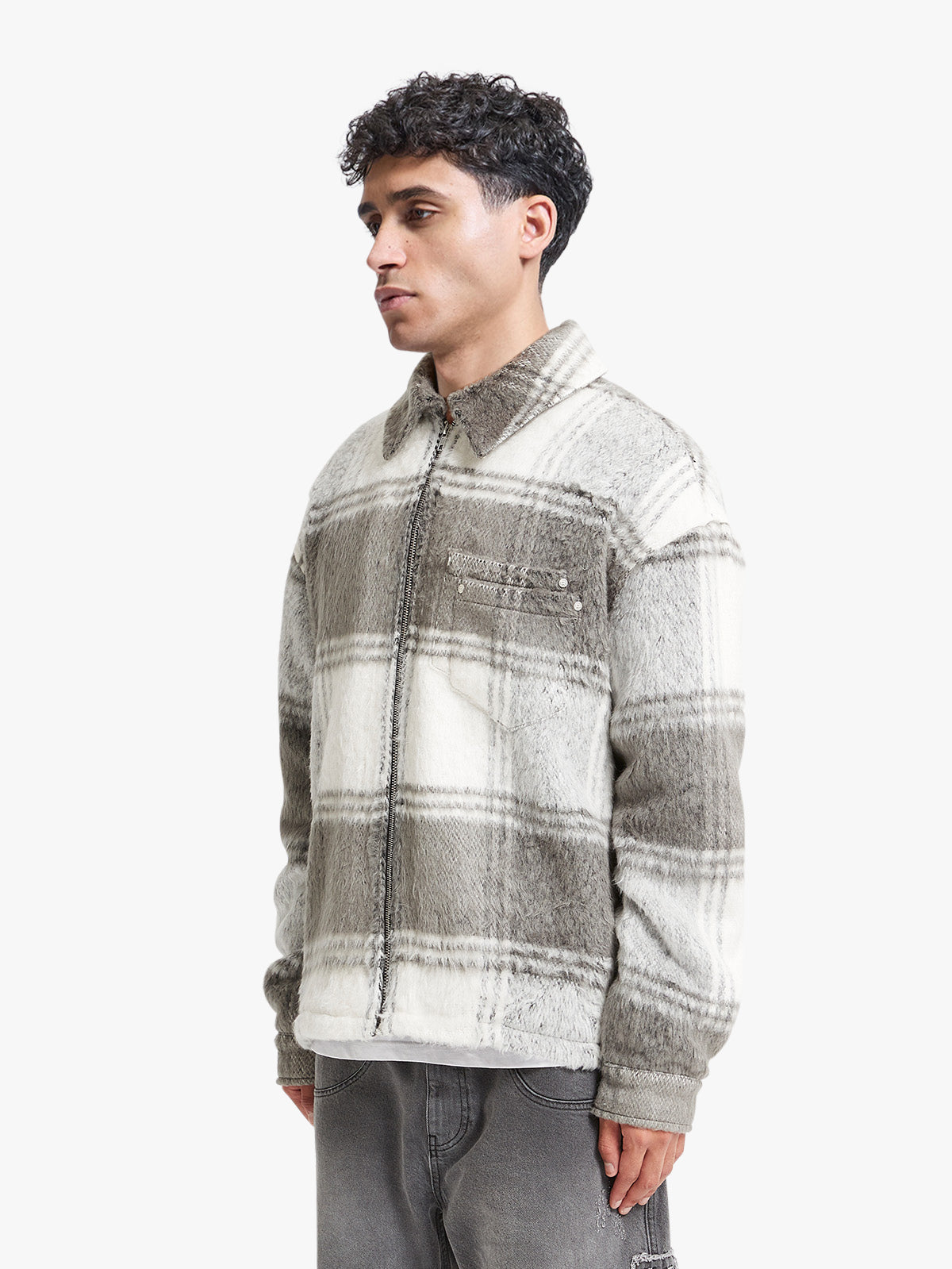 FLANNEL - GREY/WHITE