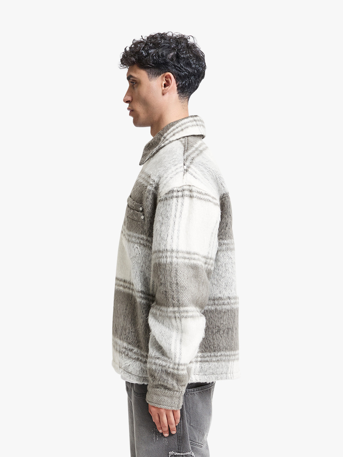 FLANNEL - GREY/WHITE