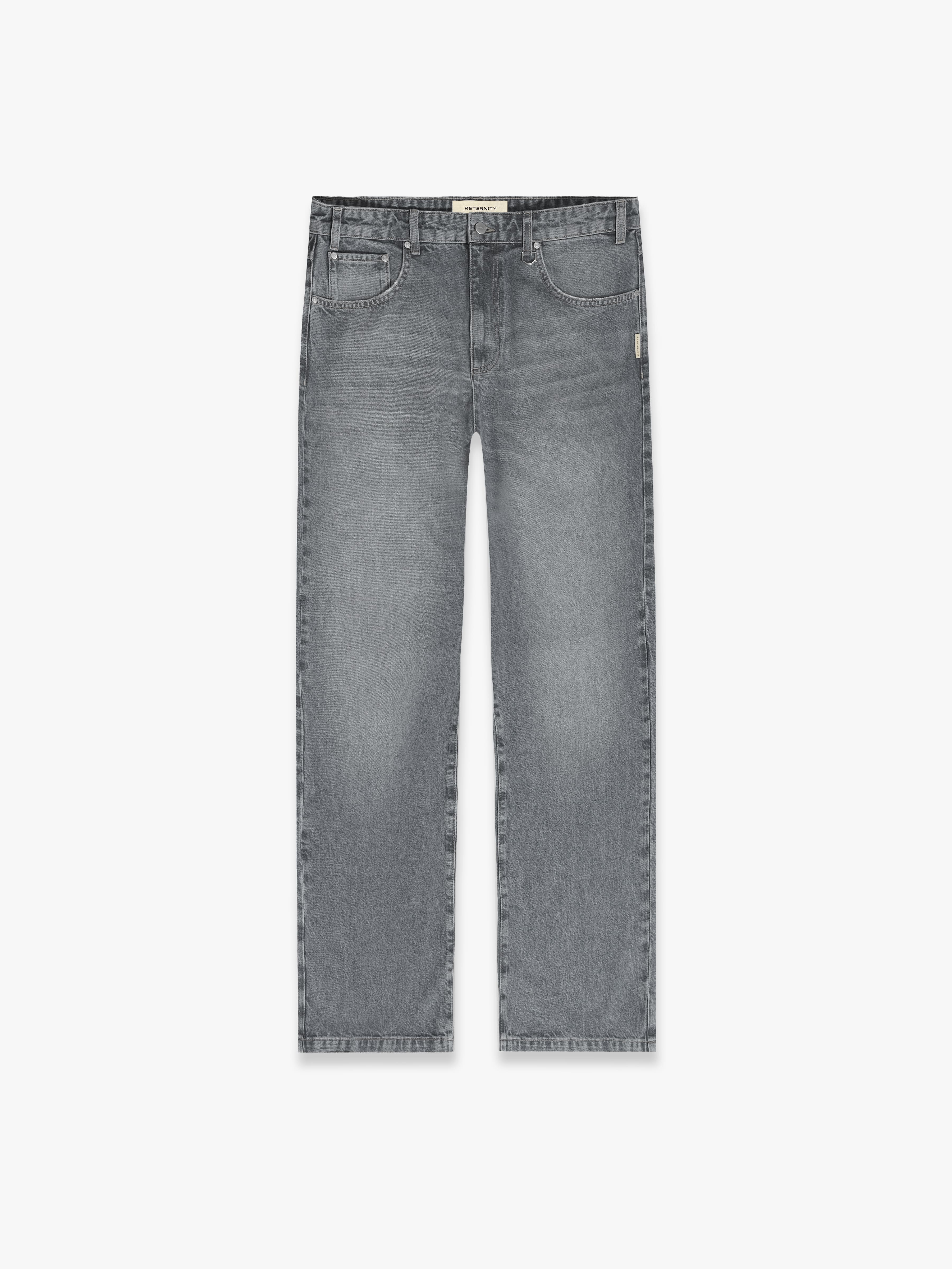ESSENTIAL STRAIGHT FIT DENIM - WASHED GREY