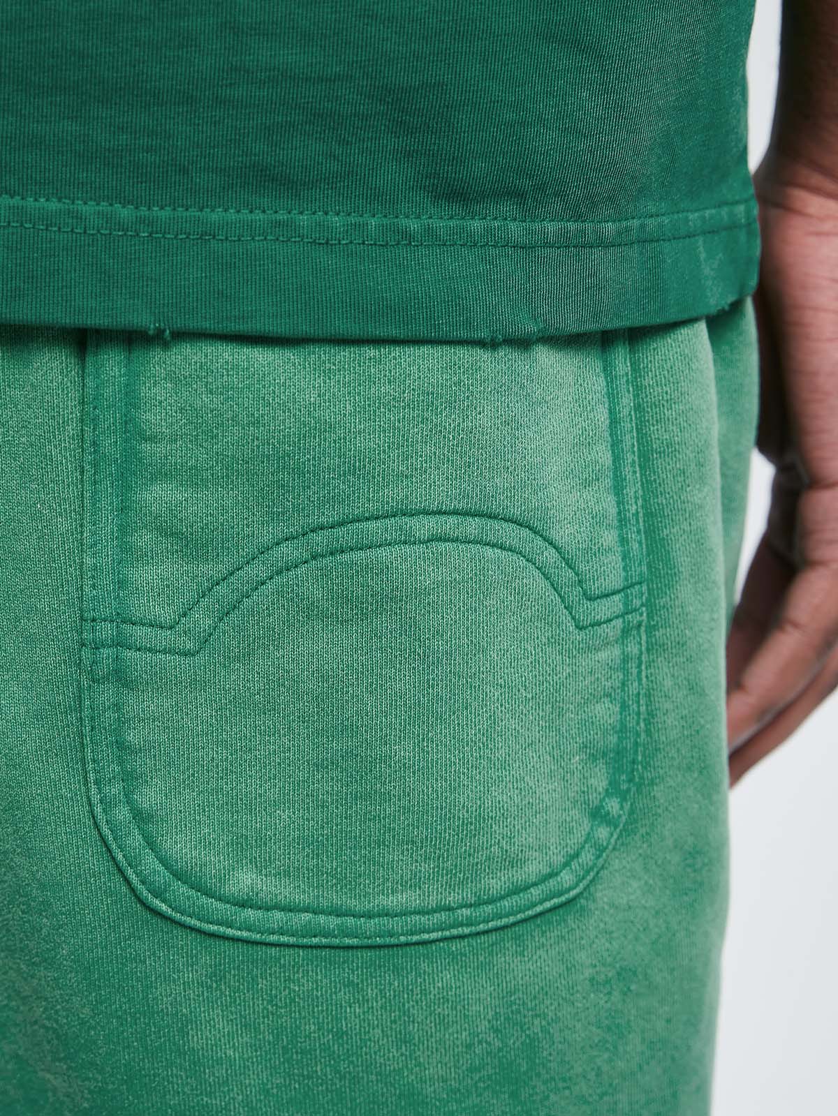 CREATIVE DEPT COTTON SHORTS - FADED GREEN