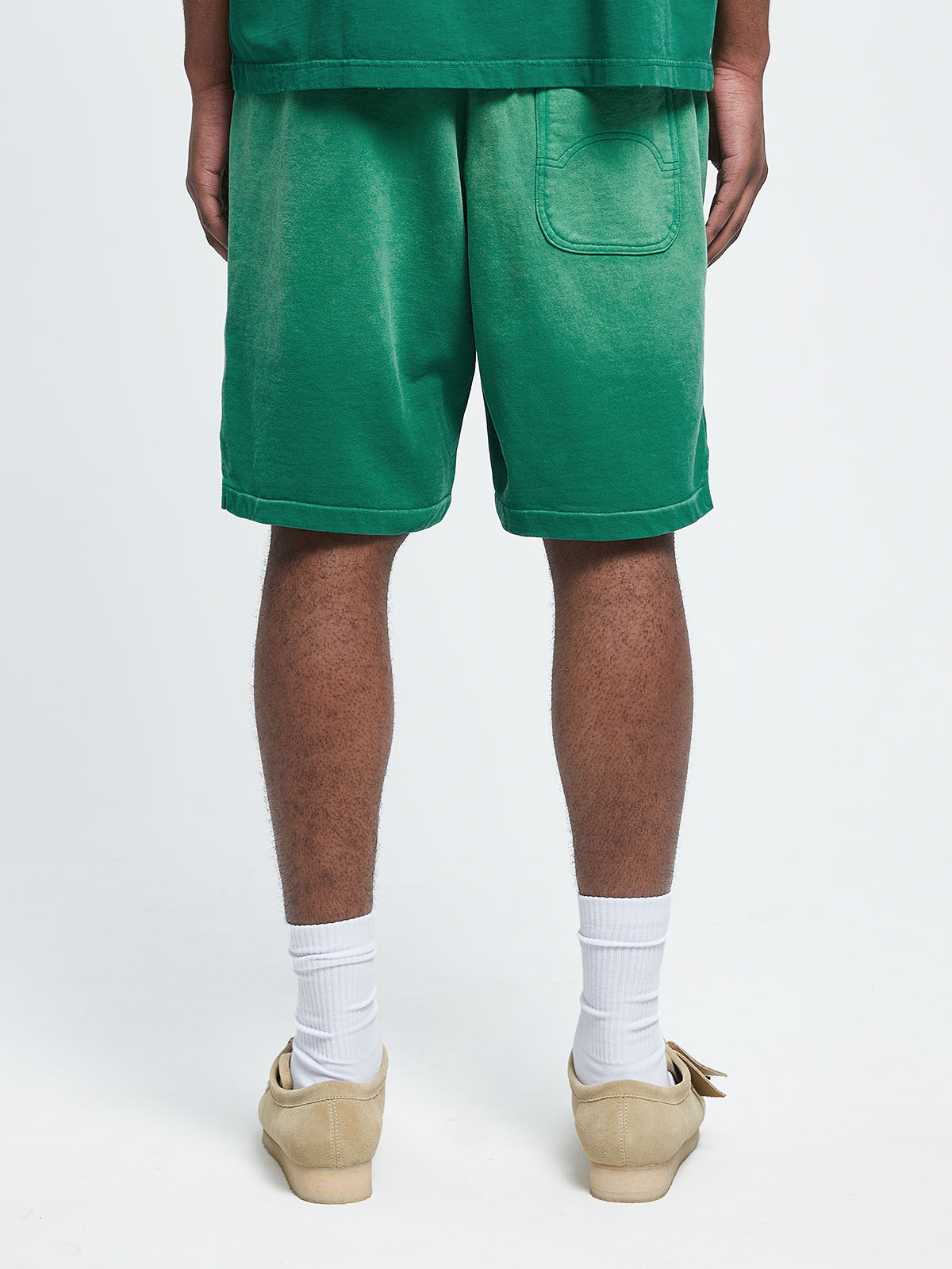 CREATIVE DEPT COTTON SHORTS - FADED GREEN