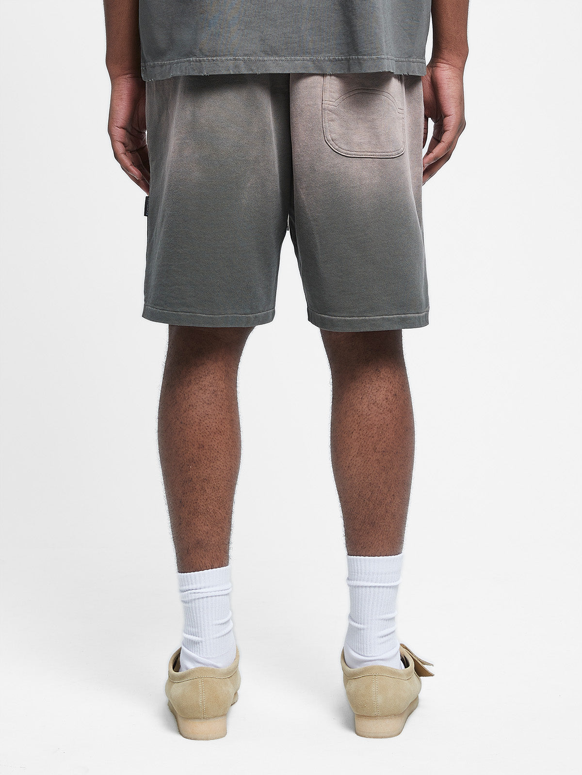 CREATIVE DEPT COTTON SHORTS - FADED GREY