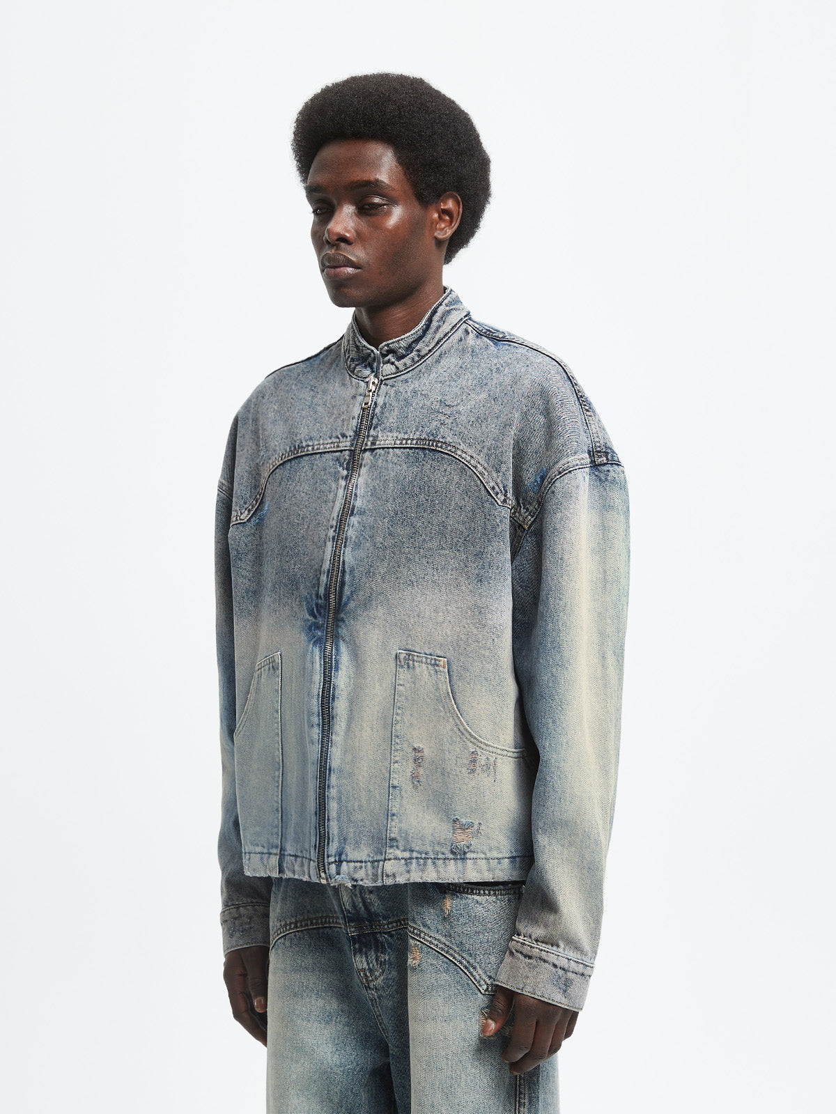 AURÉLIE DENIM JACKET - WASHED BLUE