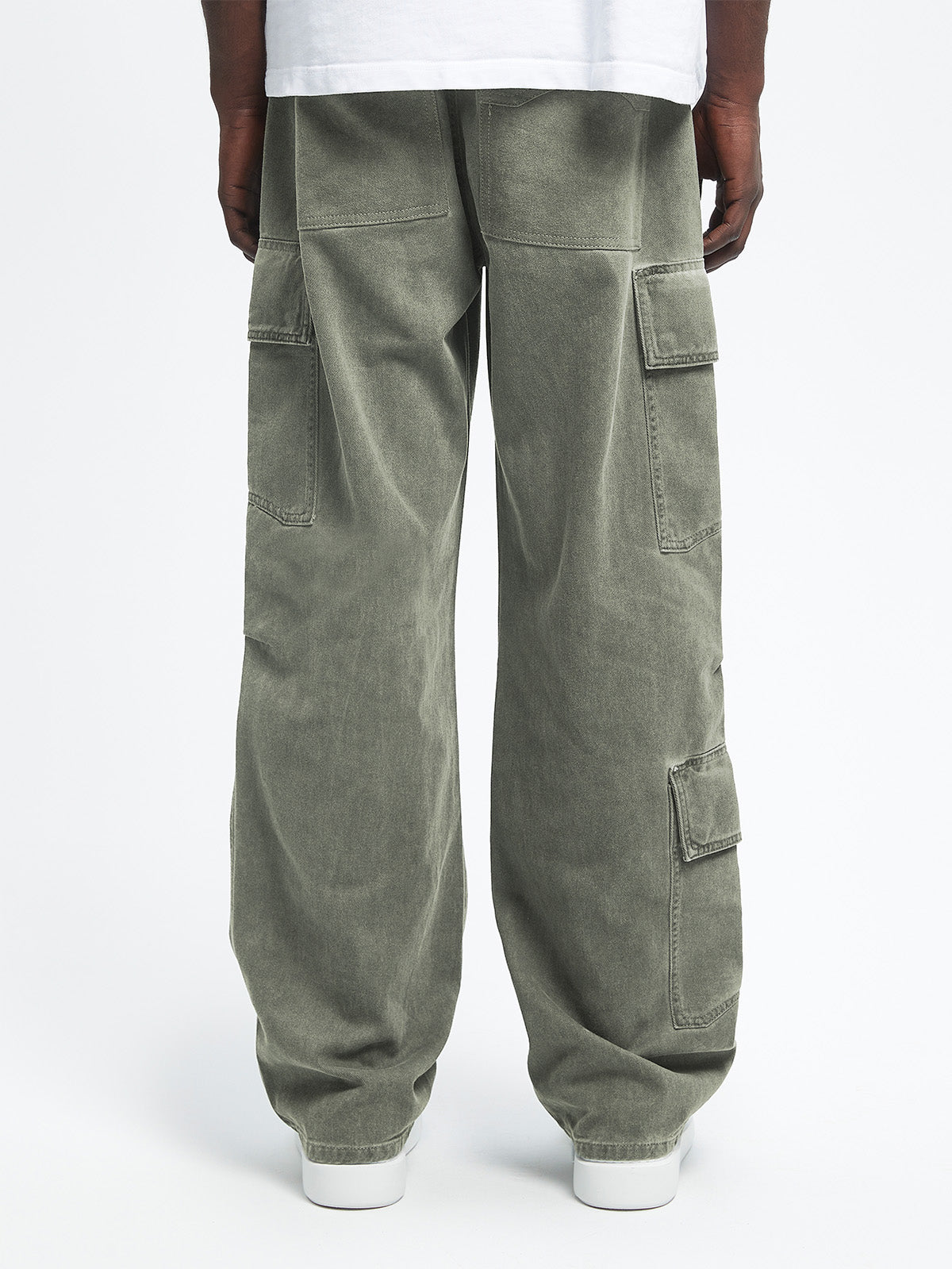 OIL WASHED CARGO PANTS - KHAKI