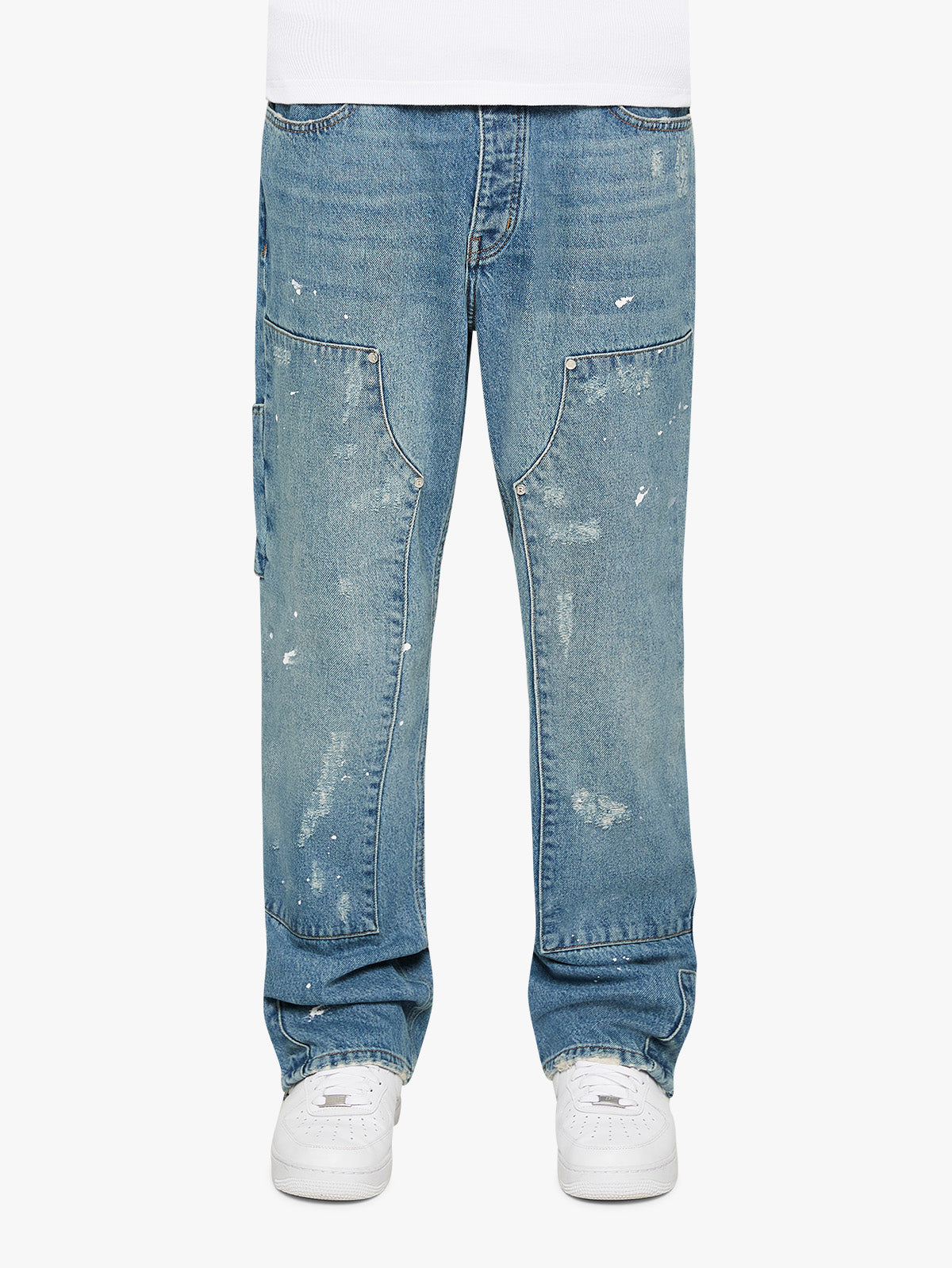 SPLIT CARPENTER DENIM - WASHED BLUE