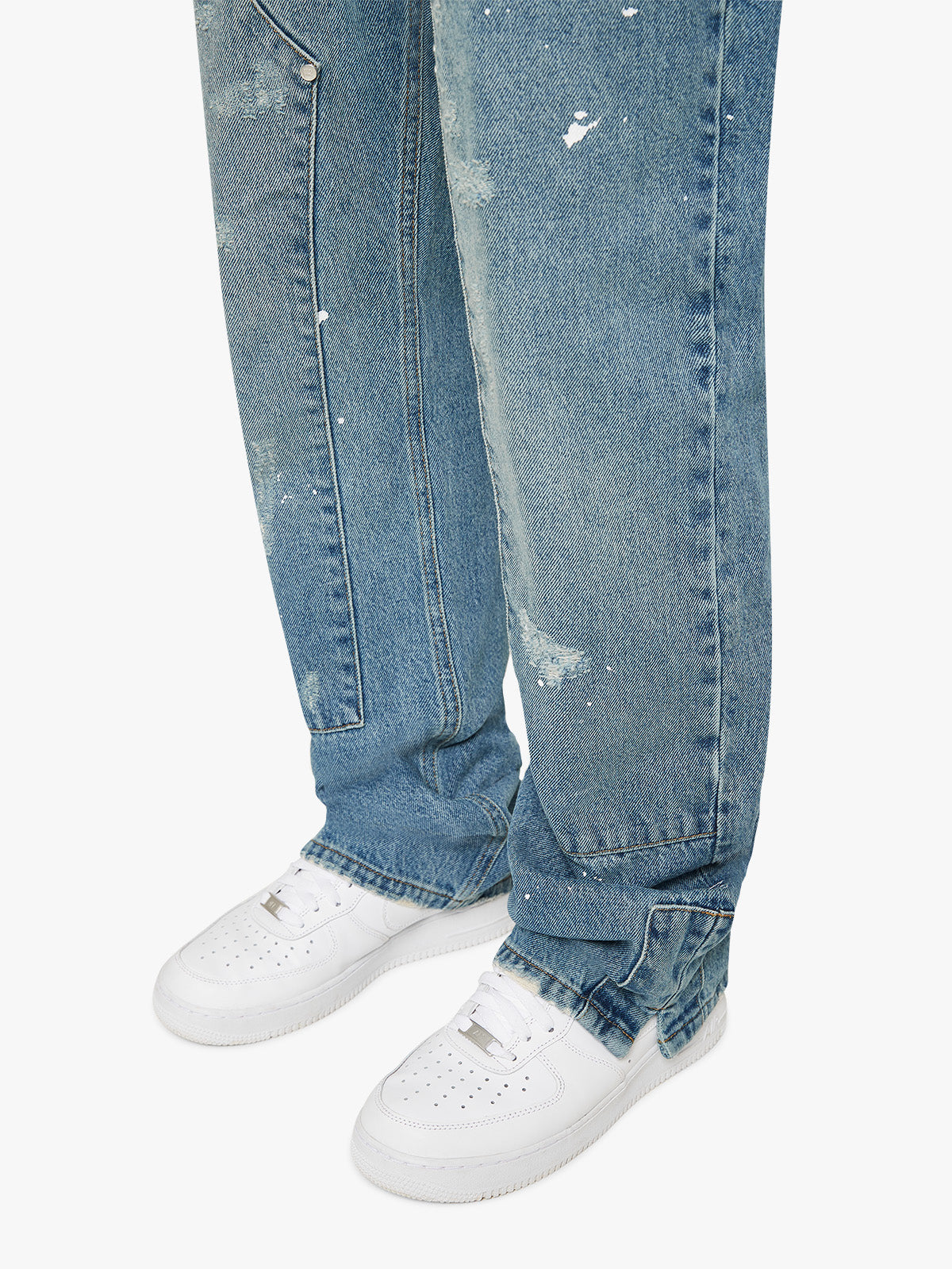 SPLIT CARPENTER DENIM - WASHED BLUE