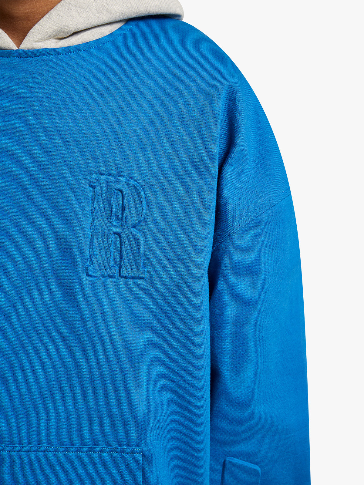 HOODIE RACING FLAG - BLUE/MELANGE