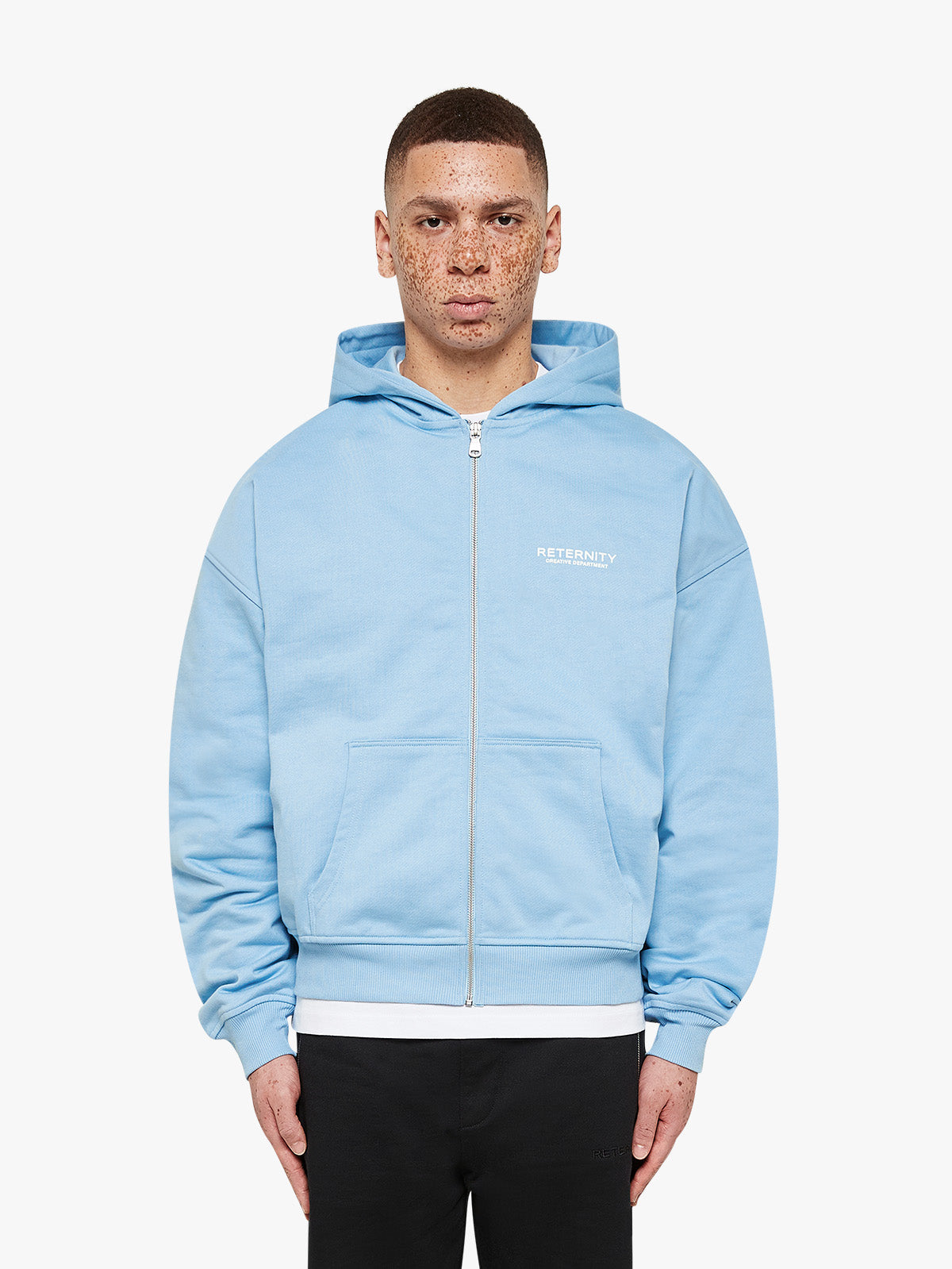 CREATIVE DEPT ZIP-HOODIE - LIGHT BLUE