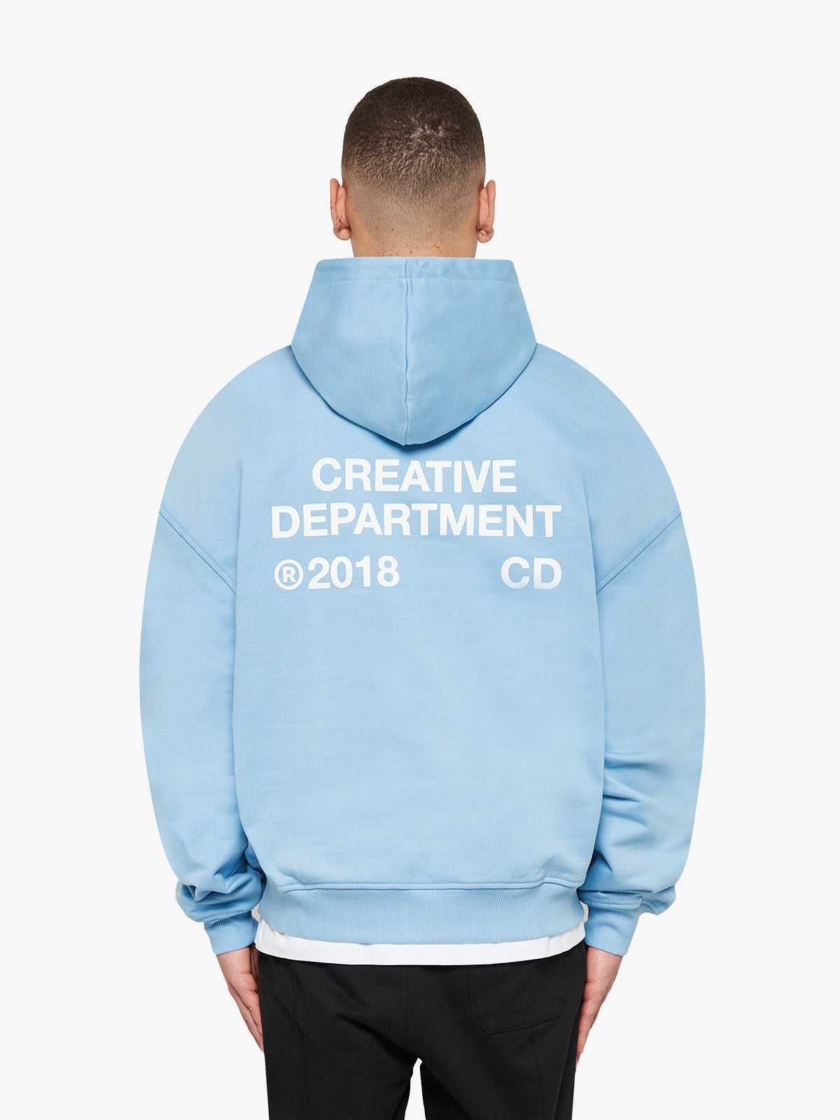 CREATIVE DEPT ZIP-HOODIE - LIGHT BLUE